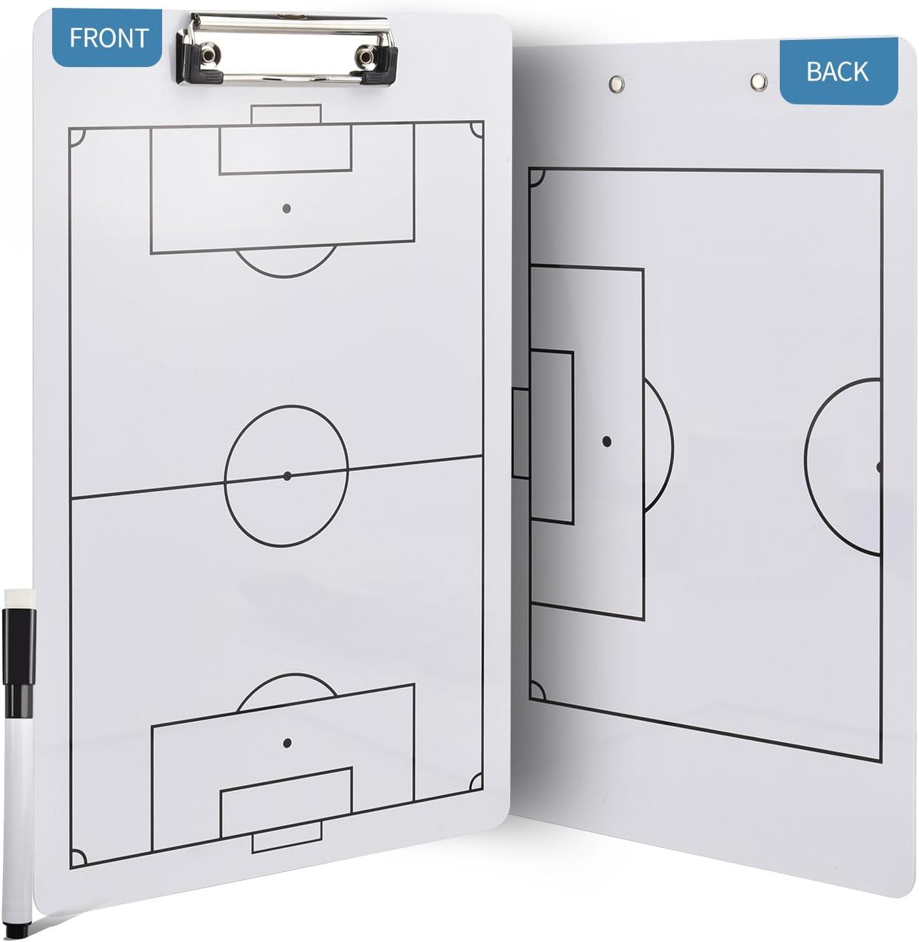 Eco Friendly PVC Multi Sport Coaching Clipboard Reusable Tactical Board for Basketball,Soccer,Volleyball,Handball and Futsal Portable Training Essential for Coaches