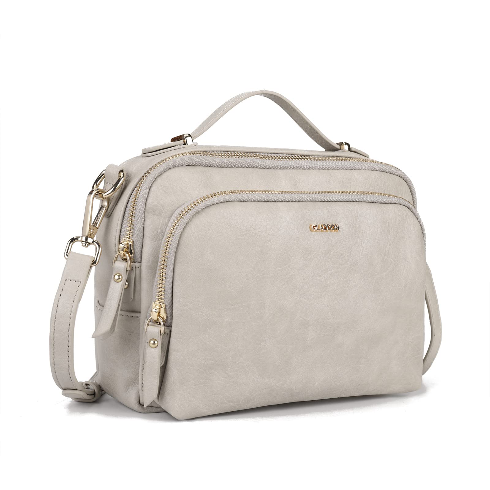 Gladdon Borse a tracolla da donna, piccole borse a tracolla con tasche multiple, pelle PU, cerniera, borsa a tracolla alla moda con tracolla regolabile e rimovibile, piccola