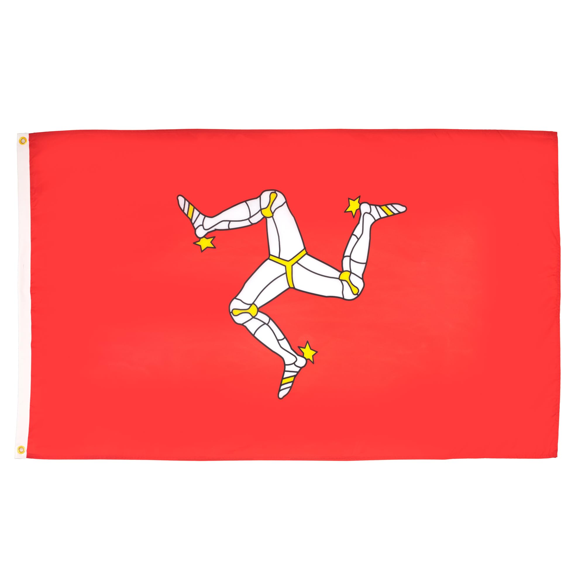 AZ FLAG - Set of 5 Isle of Man Flags โ 150 x 90 cm โ Manx Flag 100% Polyester with Integrated Metal Eyelets