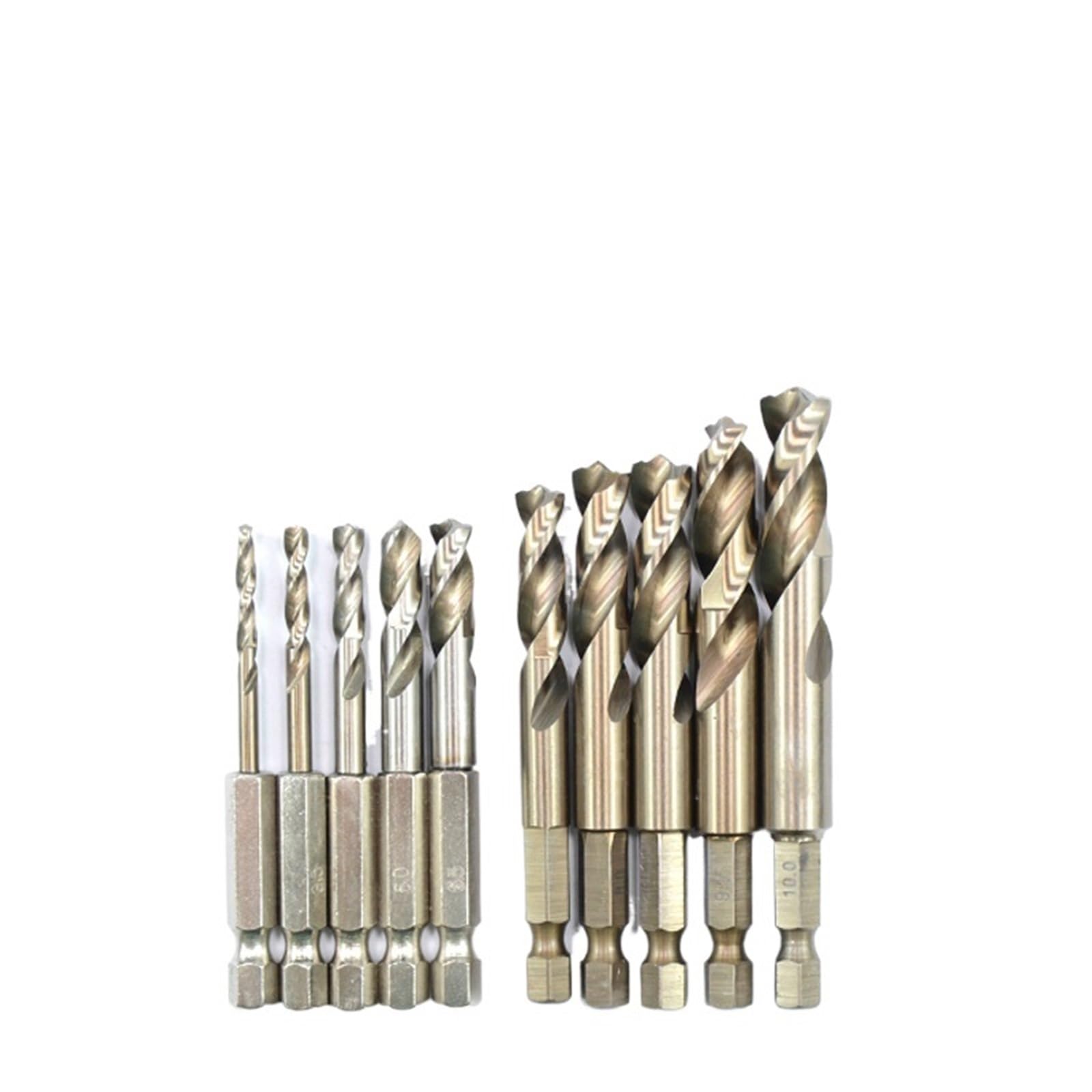 10 pezzi 2mm-13mm M35 HSSCO punte da trapano al cobalto HSS Twist Hex punta da trapano a cambio rapido for acciaio inossidabile(8.5mm 10pcs)