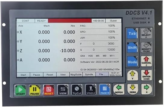 CNC Lathe Controller CNC DDCSV4.1 CNC Controller 3/4 Axis Offline Motion Control Systematic Engraving Machine with Handwheel MPG(4AXIS)