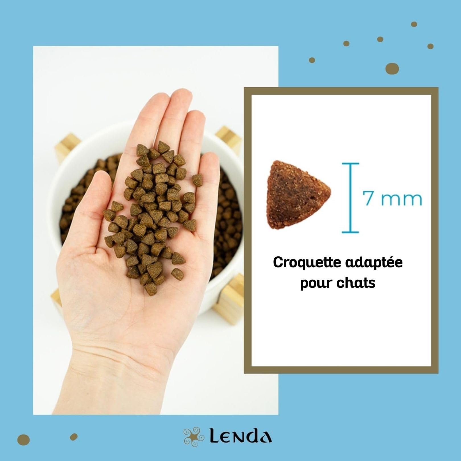 Lenda Chat Sensitive & Sterilized 7Kg- Croquettes pour Chats Adultes Stérilisés en Surpoids - Nourriture pour Chats avec Allergies ou Intolérances Alimentaires- Aliment Hypoallergénique sans Céréales