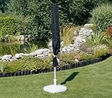 landhausschirm 4m starkes Polyestergewebe, 420 D, Farbe anthrazit