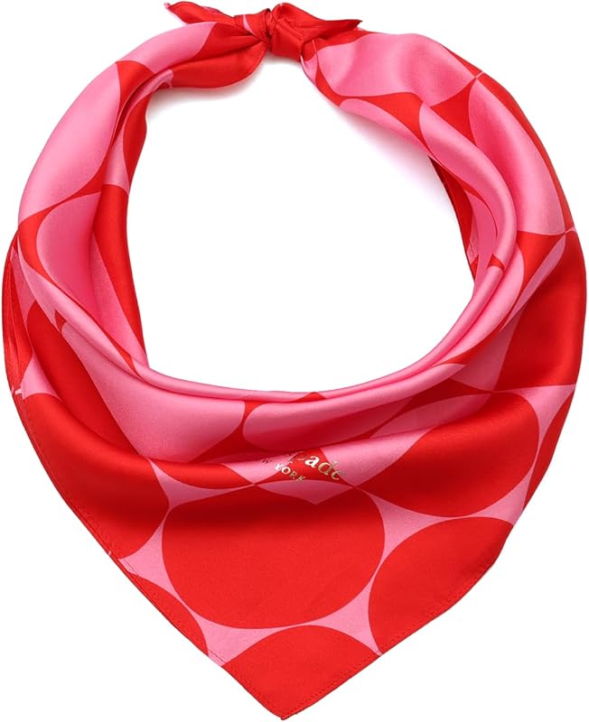 kate spade new york Women's Seasonless Dot Silk Bandana Scarf, Stylish & Lightweight Fashion Accessory