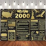 Back in 2000 Banner Backdrop 7x5ft Large Size 26th Birthday Backdrop Poster Vintage 2000 Party Background Decor Supplies Happy Birthday Sign