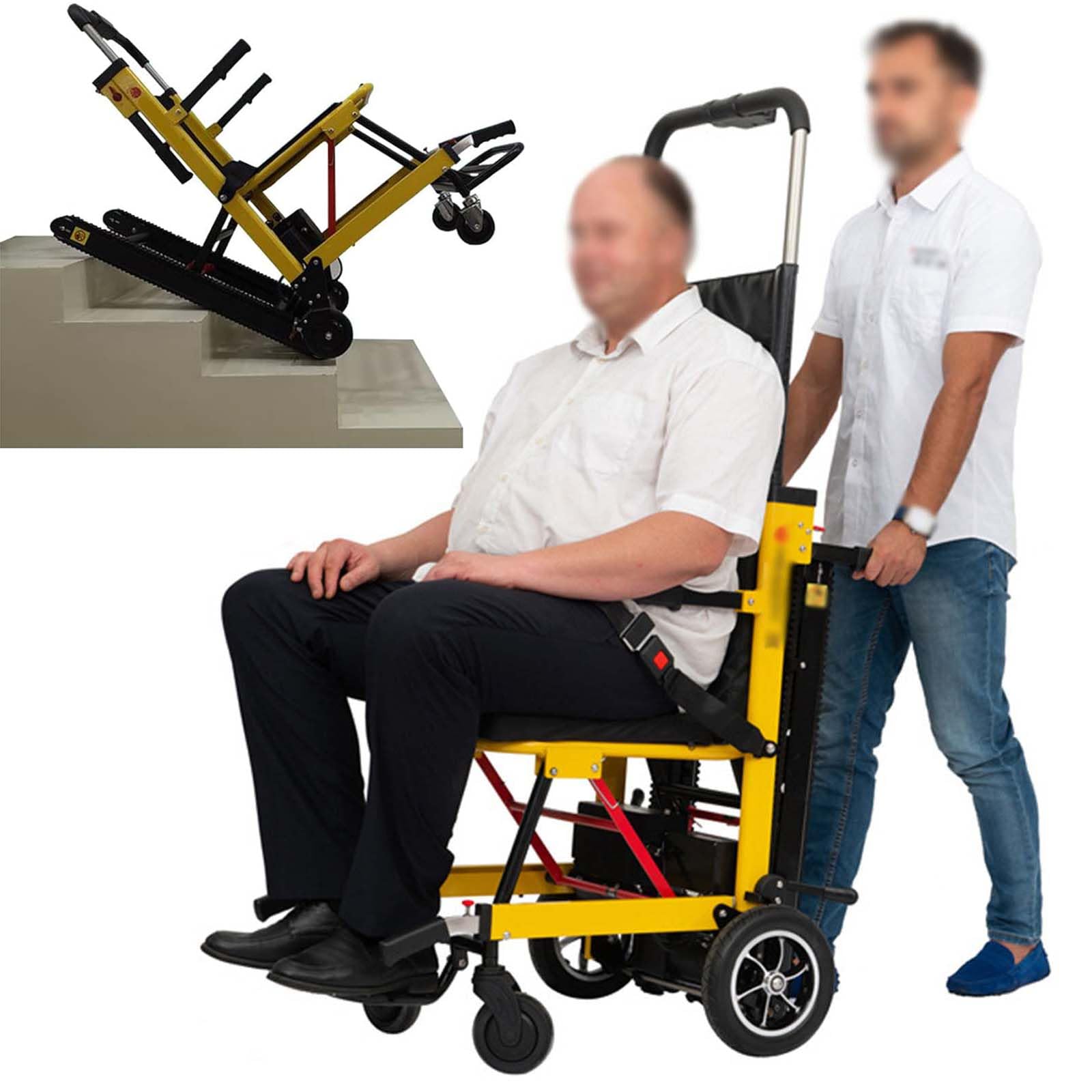 Zusammenklappbarer Rollstuhl-Treppenlift Für Behinderte Ältere Menschen Tragbar Elektrischer Treppenstuhl-Rollstuhl Evakuierungs Treppenlift-Stuhl Treppensteiger