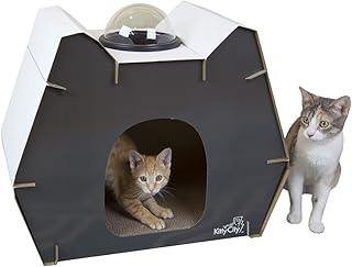 Kitty City Bubble Window Cat Cubby, Large Scratcher with Catnip