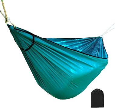 BYENS Kamp Hama  Sal ncak Hamak Turkuaz Ye il Renk Bez Piknik Bah e Balkon Outdoor Pratik Kurulum