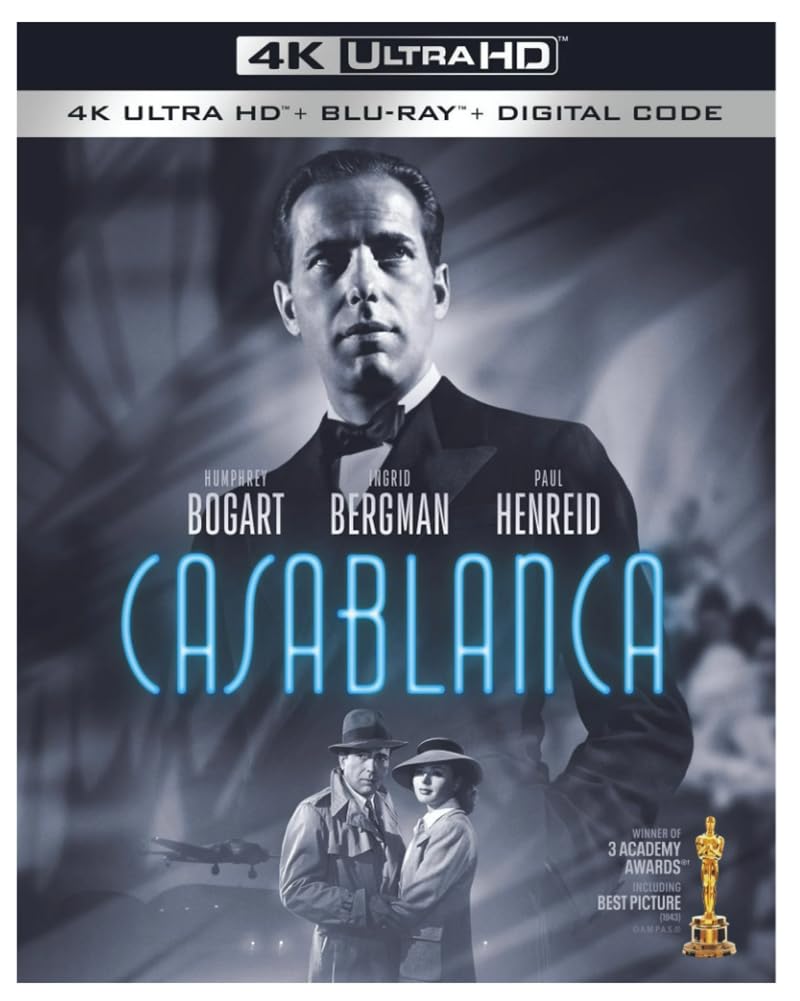 Casablanca Blu-ray para noches de cine clásico en casa y colecciones de filmoteca