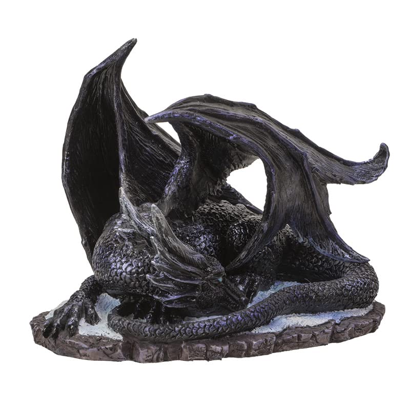 Dragon noir en résine de 15 cm par Pacific Giftware - 5