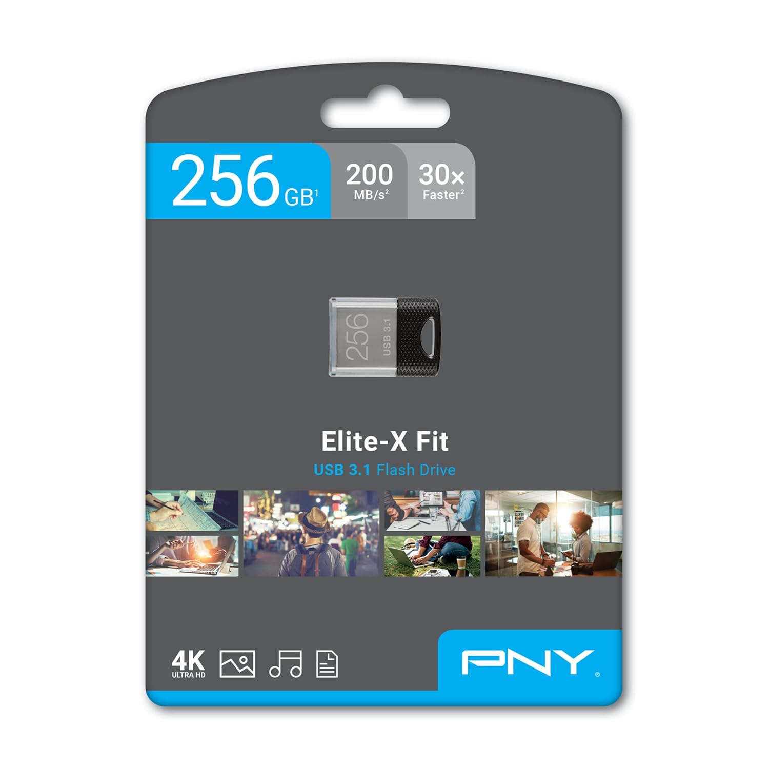 PNY 256GB Elite-X Fit USB 3.1 Flash Drive - 200MB/s