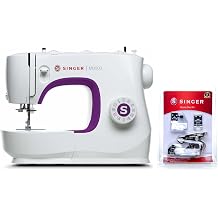 Bundle of SINGER M3500 Lightweight & Portable Sewing Machine with Accessory Kit + SINGER Home Decor Presser Foot Kit | Includes Piping, Bias Binder & Ruffler Attachment