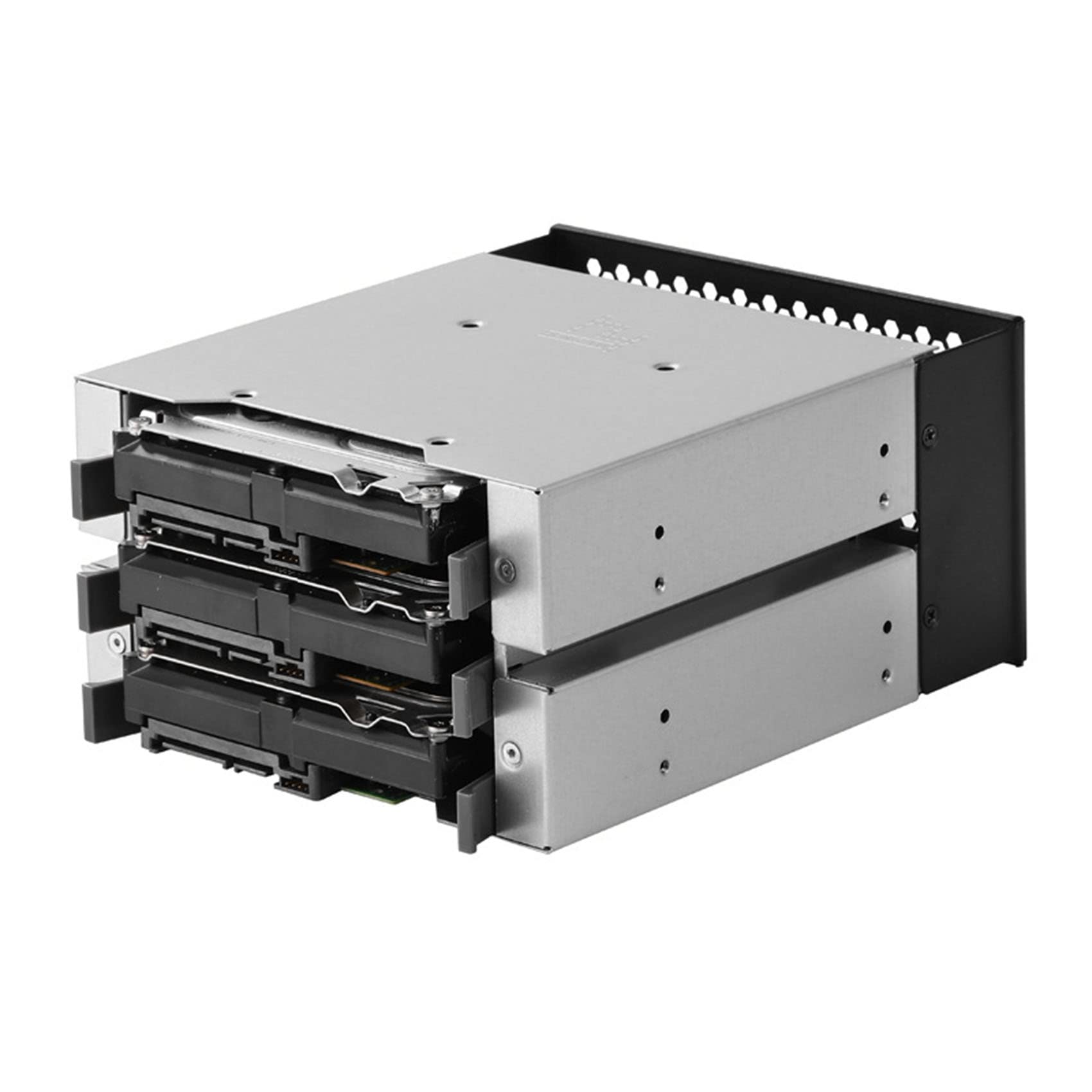 3,5 Pouces HDD Cage Rack Hard Driver Tray Hard Drive Cage Support 3 HDD Hard Disks