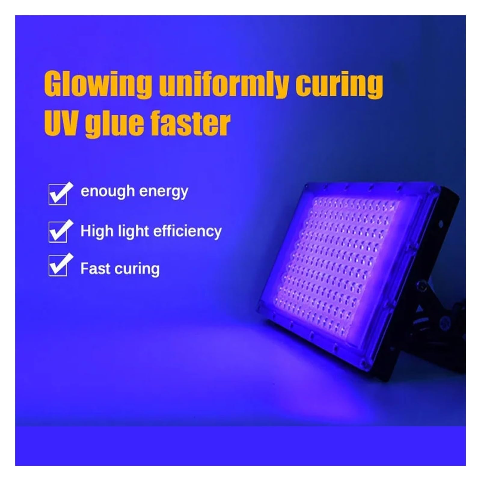 100W 300W LED Blacklight 365nm 395nm 405nm Lampa utwardzająca UV Lampa utwardzająca klej bezcieniowy Zielony olej Żywica Obudowa do utwardzania DIY(395nm,300W)
