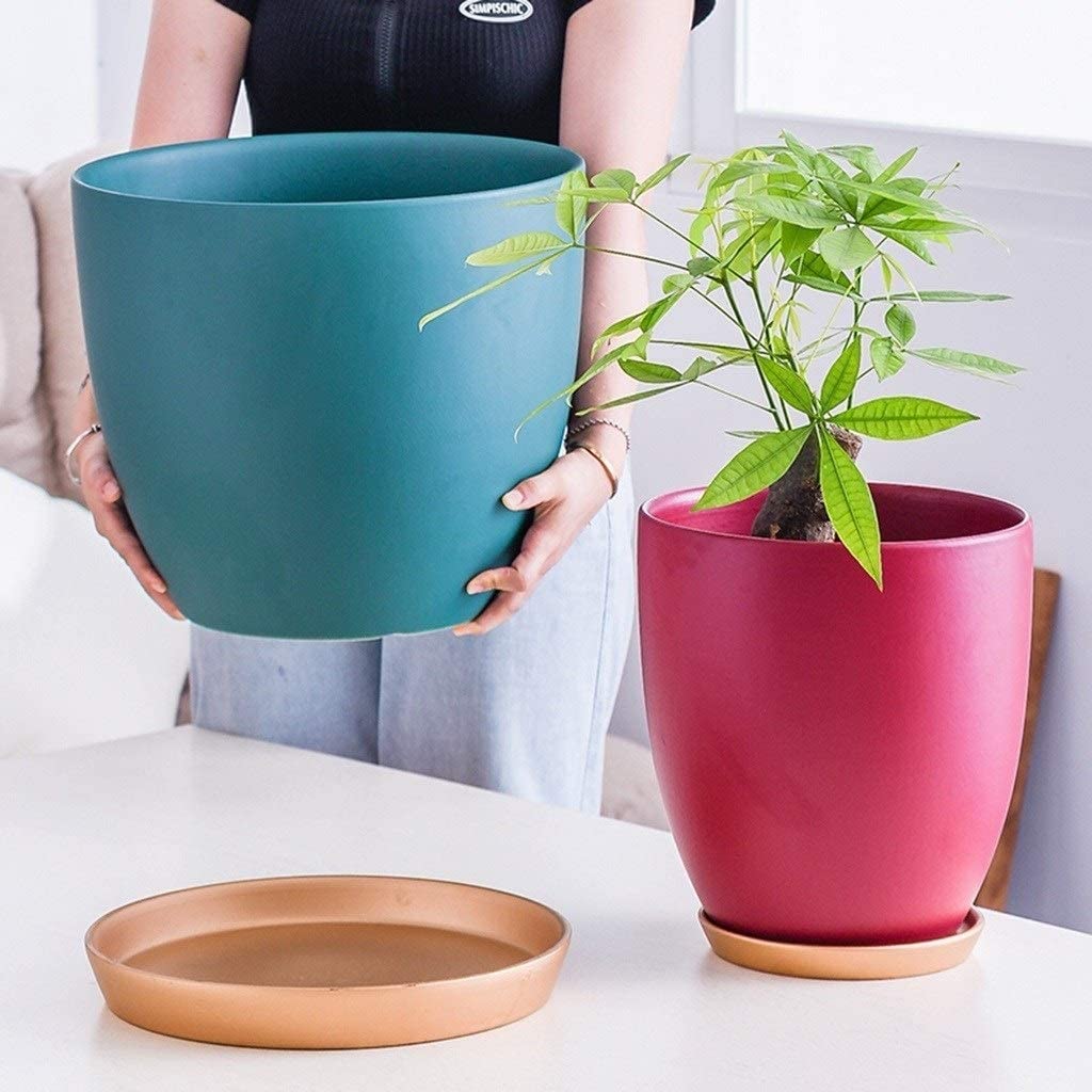 Balkonowa wisząca donica Dekoracja stołu Rośliny doniczkowe Doniczki, kolorowe doniczki ceramiczne (Svart 25 * 25 * 28CM)