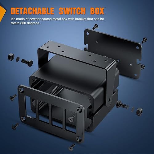 Vista 166 de Nilight Panel de interruptor basculante de 4 bandas, 5 pines de encendido y apagado, soporte de aluminio de 12 V, 24 V, interruptores Verde