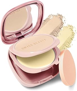 SWISS BEAUTY All Matte &amp; Set Duo Lightweight Compact Powder + Translucent Powder | Shade- 03 Sand, 20gm, Brown