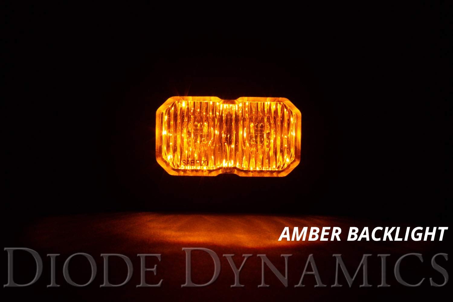 Diode Dynamics C2 1.0 SAE Yellow Sport Standard LED Pod (pair), Combo w/Amber Backlight