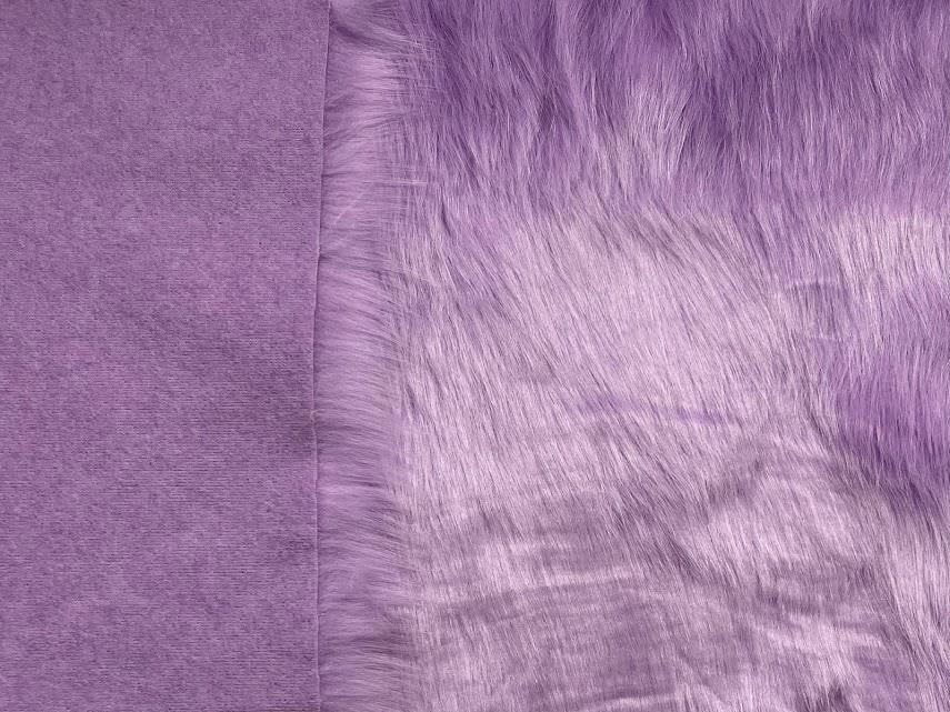 Tissu fourrure poils longs lilas 5 m solution grands projets couture - 3
