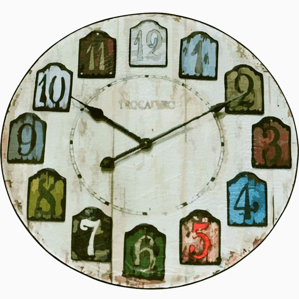 Tapis rond motif horloge Ø80cm pour salon et bureau