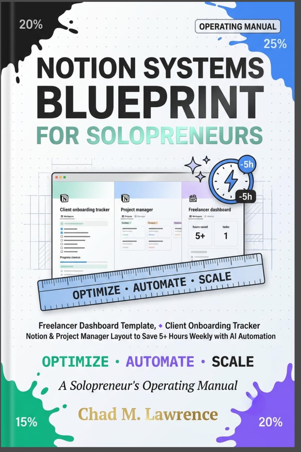 NOTION SYSTEMS BLUEPRINT FOR SOLOPRENEURS: Freelancer Dashboard Template, Client Onboarding Tracker Notion & Project Manager Layout to Save 5+ Hours Weekly with AI Automation