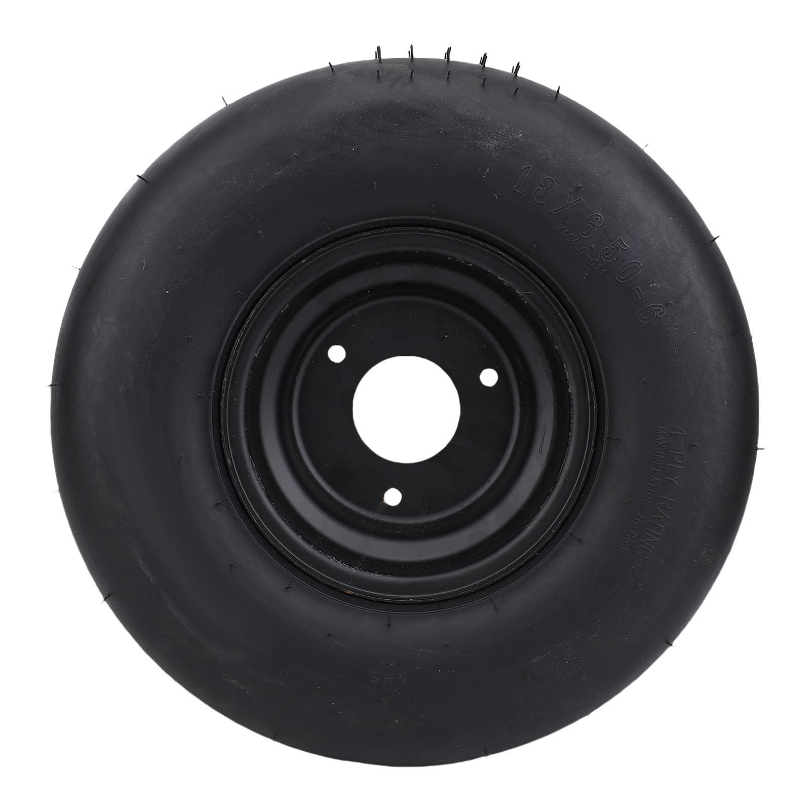Tbest Rueda de Neumático 13x6 50 6 a Prueba de Pinchazos sin Cámara con Llanta Resistente para Todo Terreno para Tractor de Jardín Cortacésped ATV UTV Quad Go Kart Cart Negro