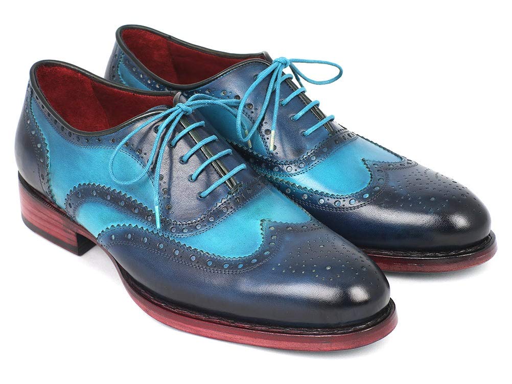 Paul Parkman Mens Two Tone Wingtip Oxfords Blue Turquoise Shoes ID 27TQ88 Size 12-12 5 D M US