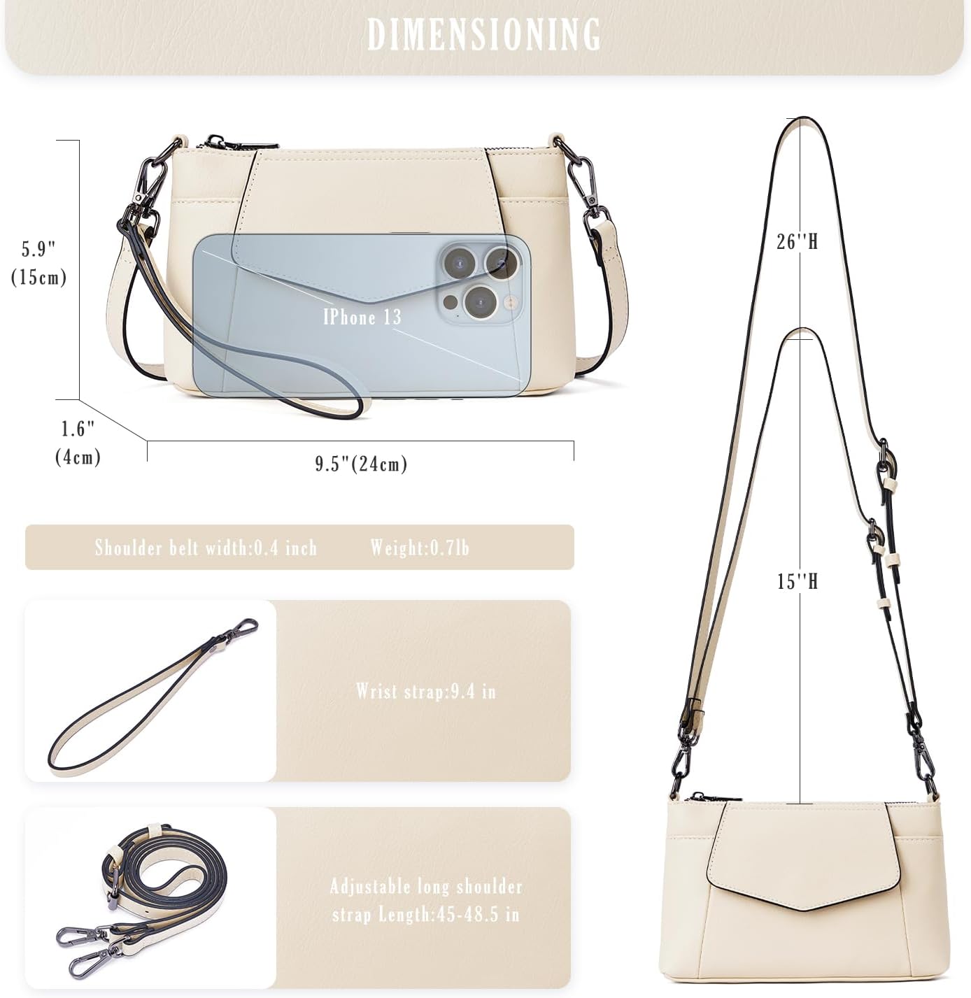 Small Crossbody Bags for Women, Cell Phone Bag Mini Over Wristlets Handbag Wallet Purse with Card Slots - Image 5