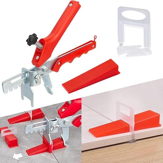 801 pcs Tile Clips 2mm Leveling System,600 Tile Gap Spacers 200 Wedge