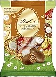 Lindt Schokolade Spezialitäten Mix | 3 x 90 g | Vollmilch-Eier in fünf Sorten mit und ohne Alkohol (Marc de Champagne, Nougat, Cresta, Mousse au Chocolat, LINDOR Milch) | Oster Schokolade | Ostereier