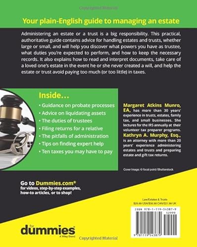 Estate & Trust Administration For Dummies #TOP1