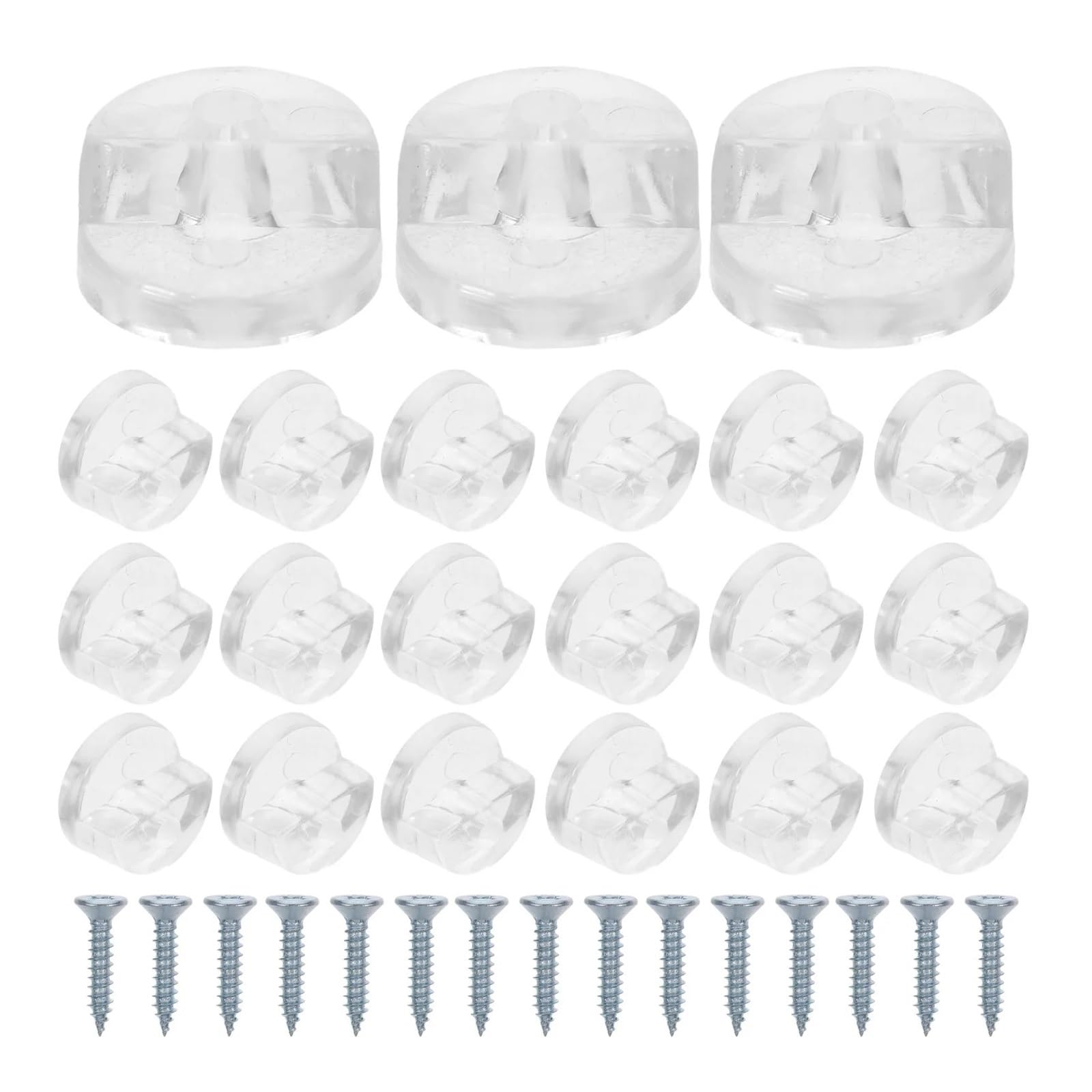 Mlyvax One Color 50Pcs Transparent Glass Cabinet Support Clips