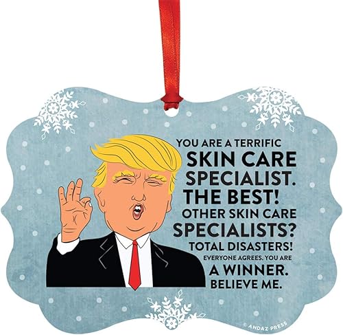 Miniatura 68 de Andaz Press Presidente Donald Trump Fancy Frame Recuerdo Adorno de Navidad, Regalo de broma de Técnico de Farmacia, 1 paquete, divertidas ideas