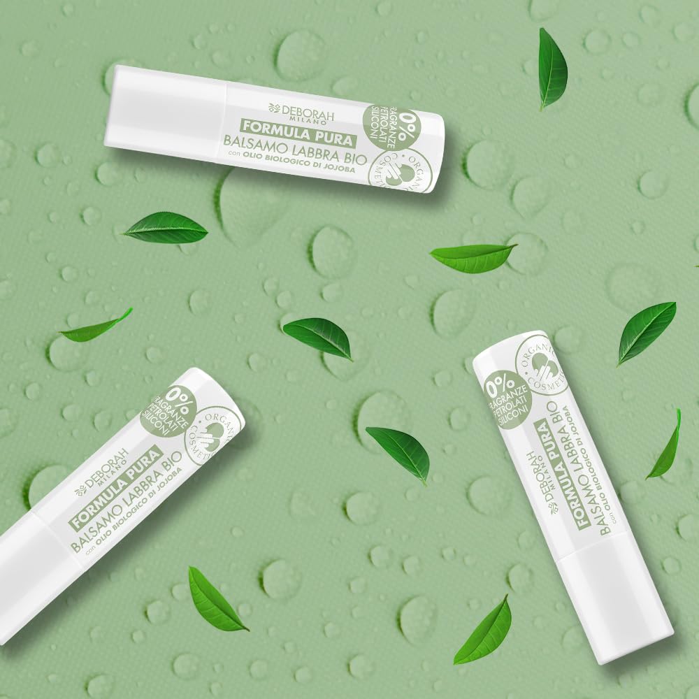 Deborah Milano Organic Pure Formula Coloured Lip Balm - Red Brick No. 5 - SPF 10, Cruelty Free Vegan, 100% Natural Origin - Image 4