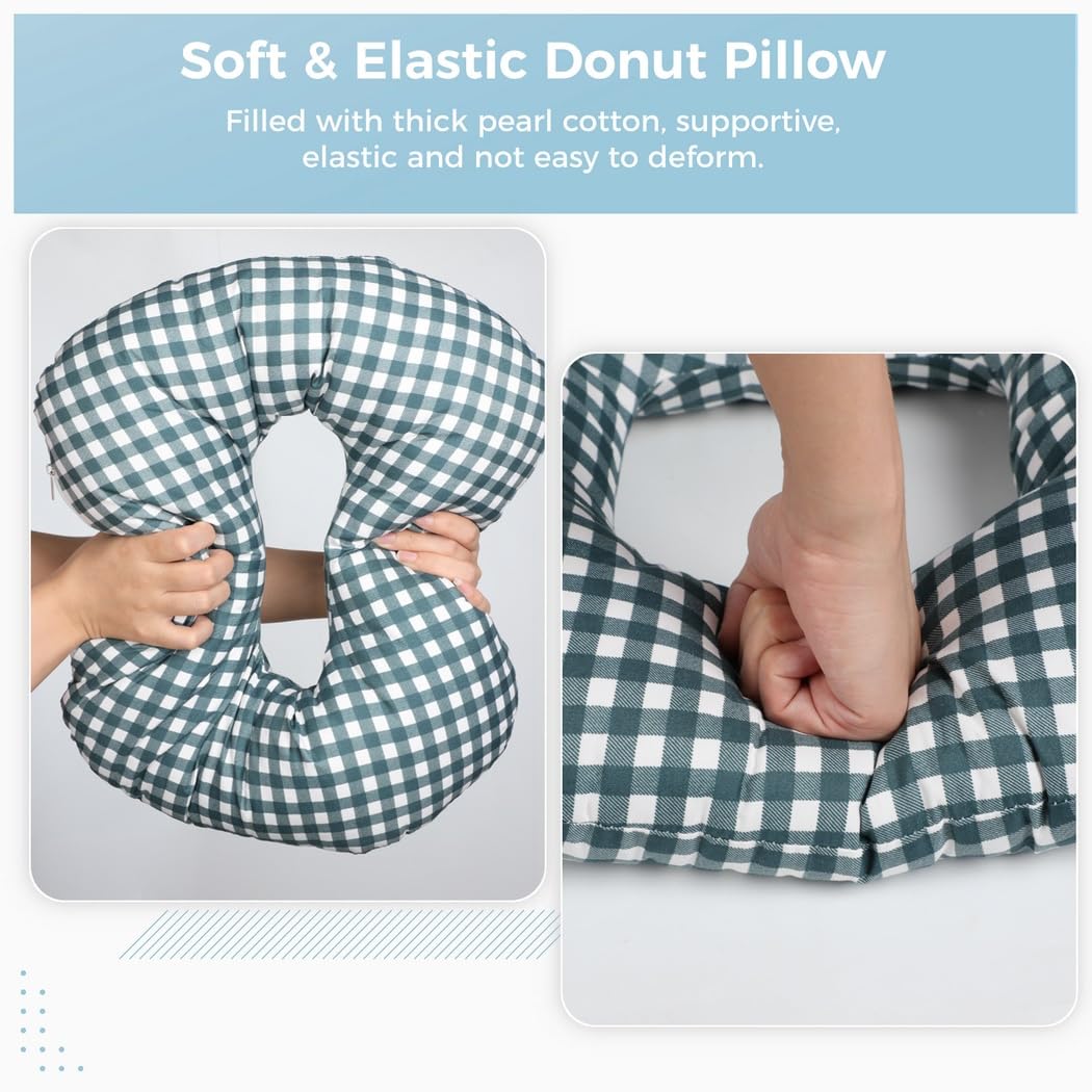 Cuscino a ciambella per sollievo dal dolore al coccige, sedile elastico di supporto per emorroidi, prostata, recupero da piaghe da letto