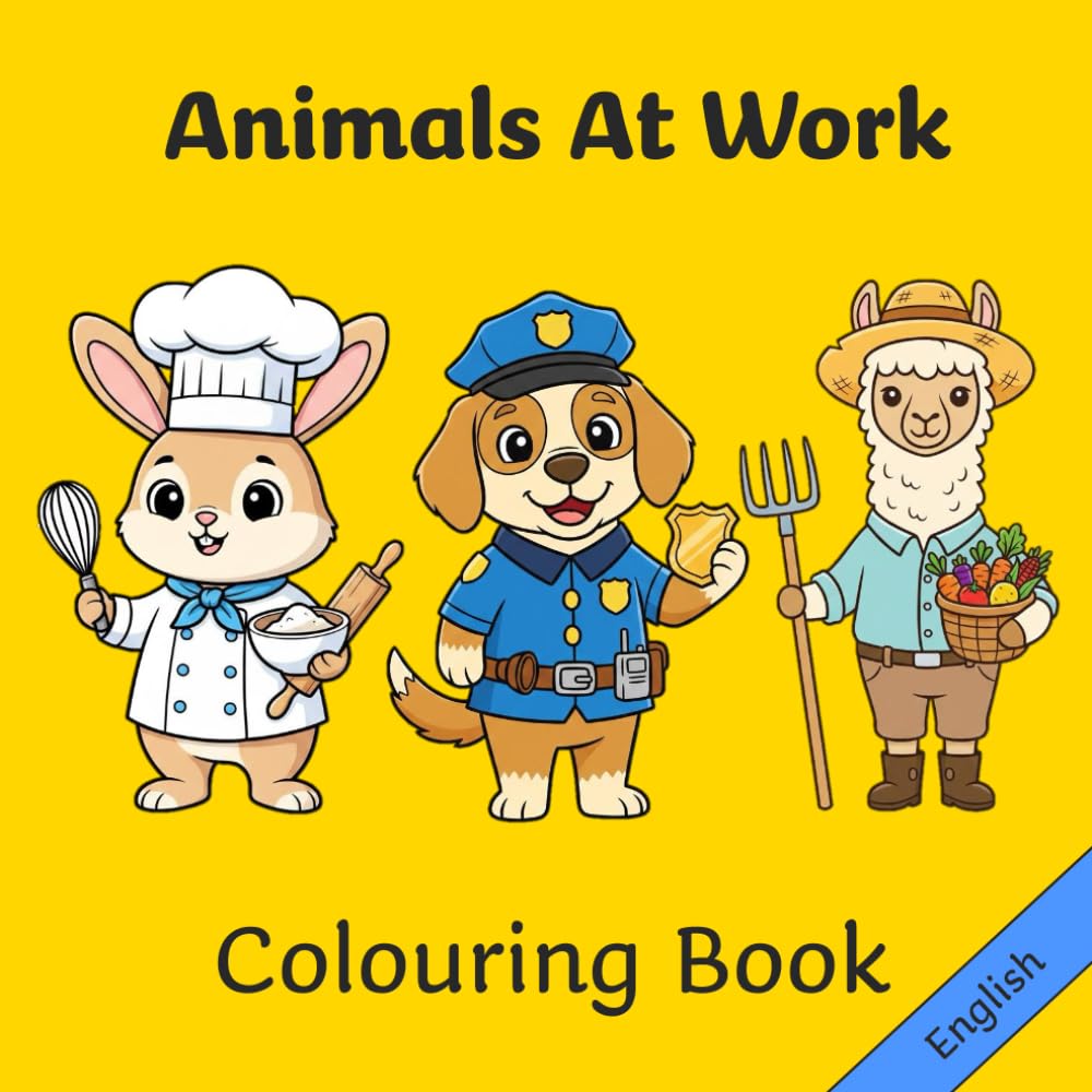 Animals at Work Colouring Book: English (Animals At Work Around The World)