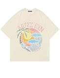Grahpic Tees Unisex Graffiti Sunset Print Tshirts Casual Summer Short Sleeve Shirt Cotton Cute Top