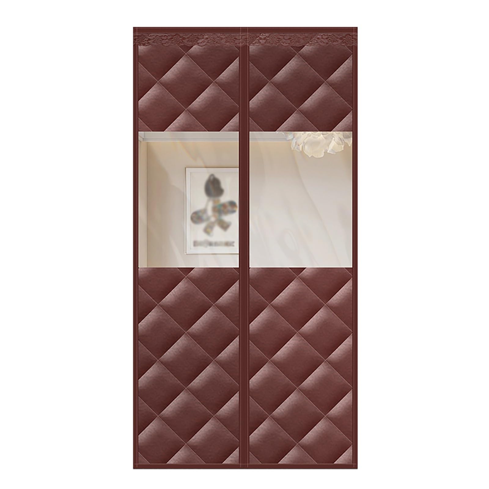 VFDVSWZSA door curtain, Thickened Sound Insulation, Wear-resistant Oxford Cloth, Used in Bedroom, Kitchen and Living Room(Brown,100 * 220cm/39.4 * 86.6in)