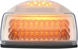 Grand General 77233 Amber Spyder 42-LED Peterbilt Headlight Turn Signal Sealed Light with 3 Wires for Front/Park/Turn Functions and Clear Lens