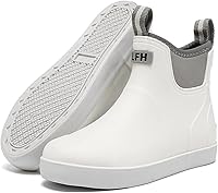 CKWLXQY Women's Waterproof Deck Boots - Anti-Slip Ankle Rain Boots for Fishing, Gardening, Boating & Outdoor Work