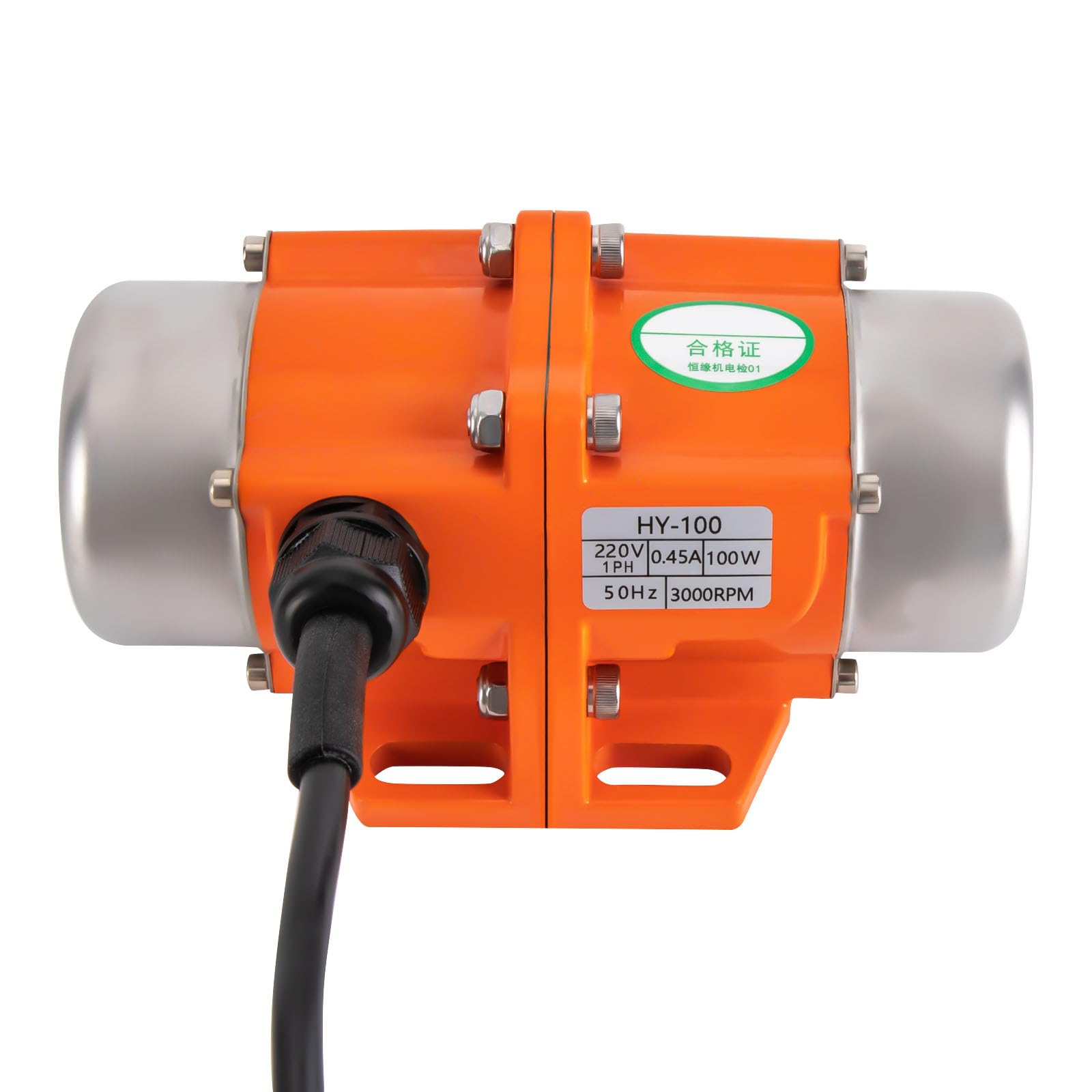 Motore a vibrazione da 100 W con regolatore di velocità, 3000 giri/min, piccolo vibratore motore asincrono, per macchine in tessuto, lavorazione degli alimenti, costruzione di attrezzature