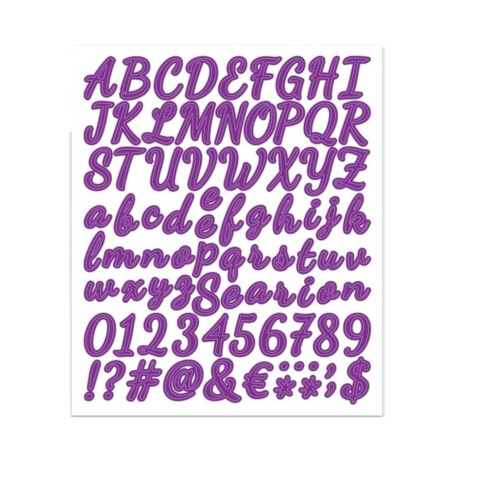 10 Sheets Large Self-Adhesive Stickers - Letters & Numbers for Crafts(Color4)