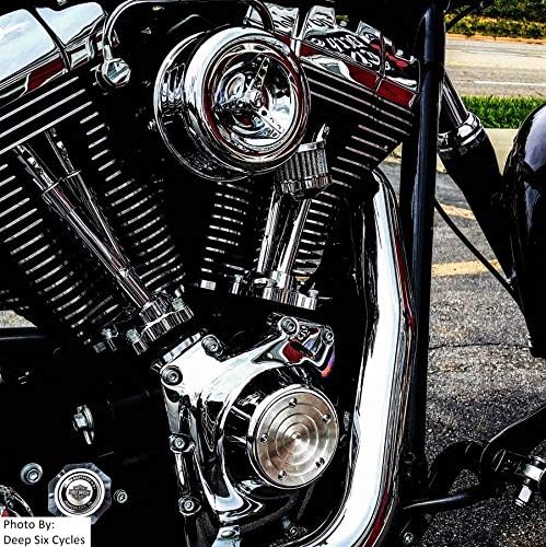 Miniatura 8 de TC Bros. Limpiador de aire con listones cromados para carbohidratos S&S Super E & G