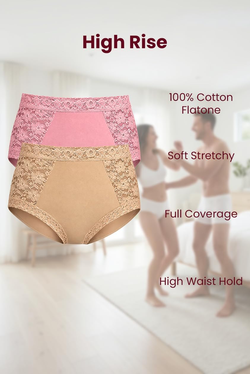 MAROON Nude Seamless Womens Underwear, High Rise Hipster Panties, No Show Panties for Women, Full Coverage Women Underwear