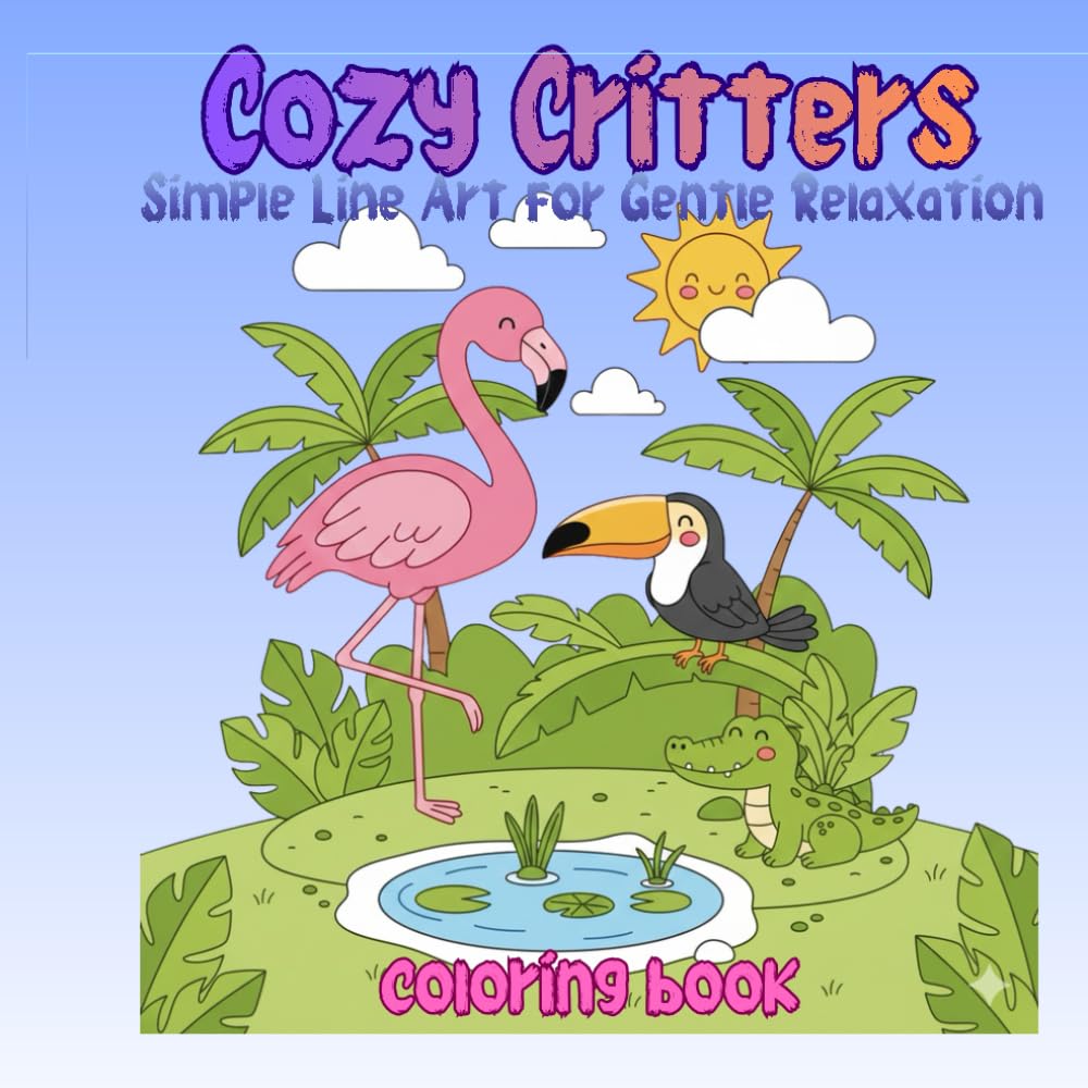 Cozy Critters: Cozy Critters:Simple Line Art for Gentle Relaxation