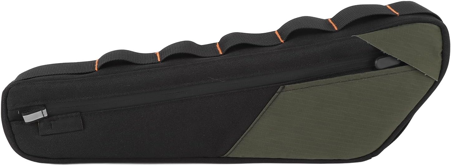 WeaterproofBike Frame Bag 2.5L, Polyester Triangle Bike Storage with Airtight Zipper for Road Bikes, Easy Install Slim Cycling Organizer