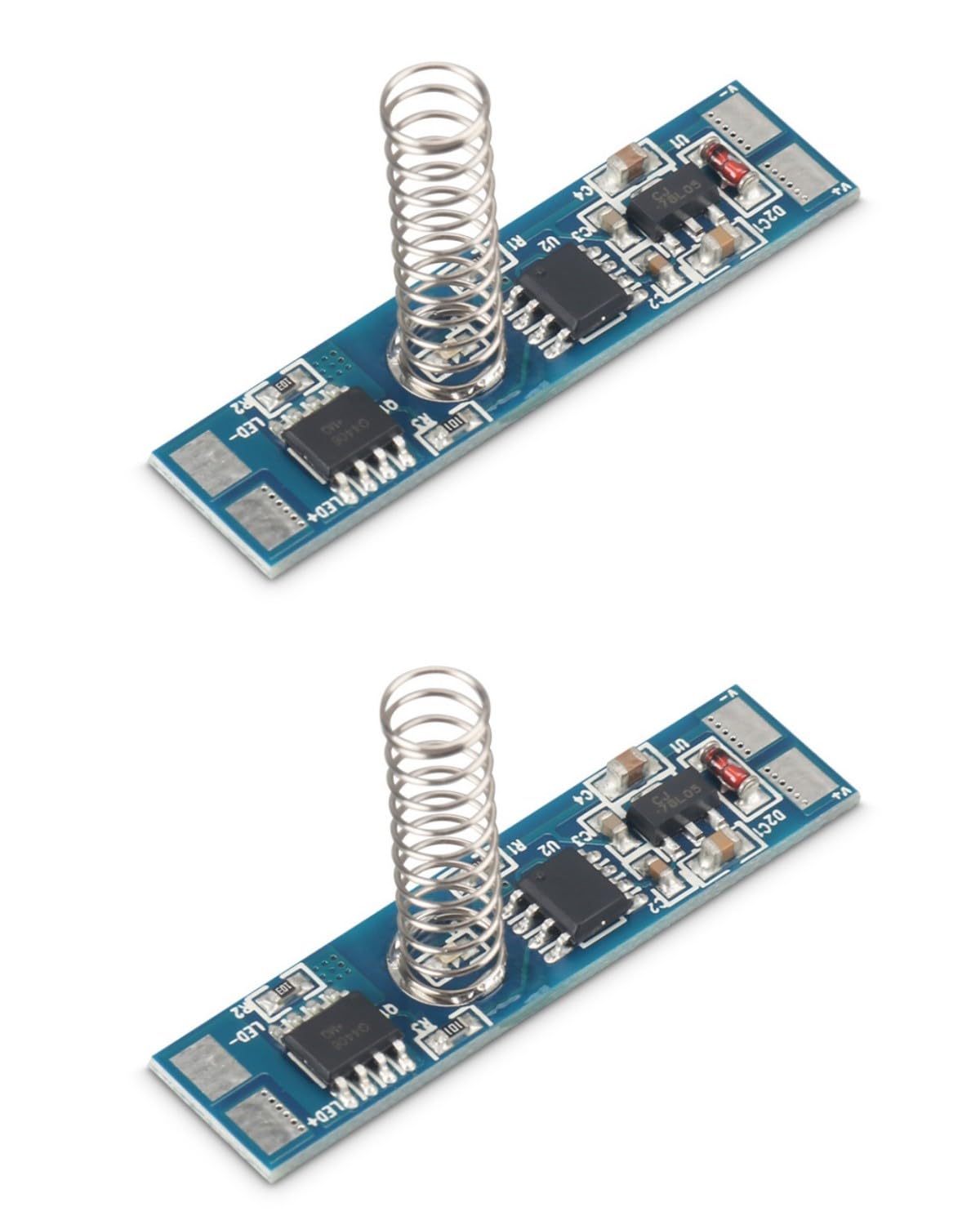 ZOREI Dimmer Touch LED para perfil de aluminio, con memoria incluso después de corte de corriente, 12 V, 24 V, 4 A, tamaño 40 x 10 x 2 mm (2)