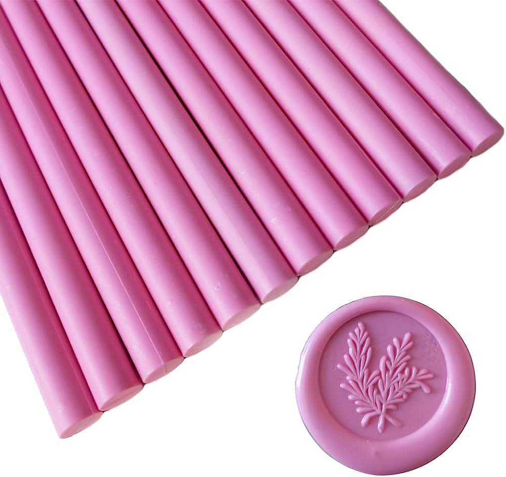 The Write Stuff Art & Craft LIGHT PINK Gun Sealing Wax Sticks for Wax Seal Stamp, Great for Cards, Envelopes, Wedding Invitations, Corporates(Pack of 5 Sticks)