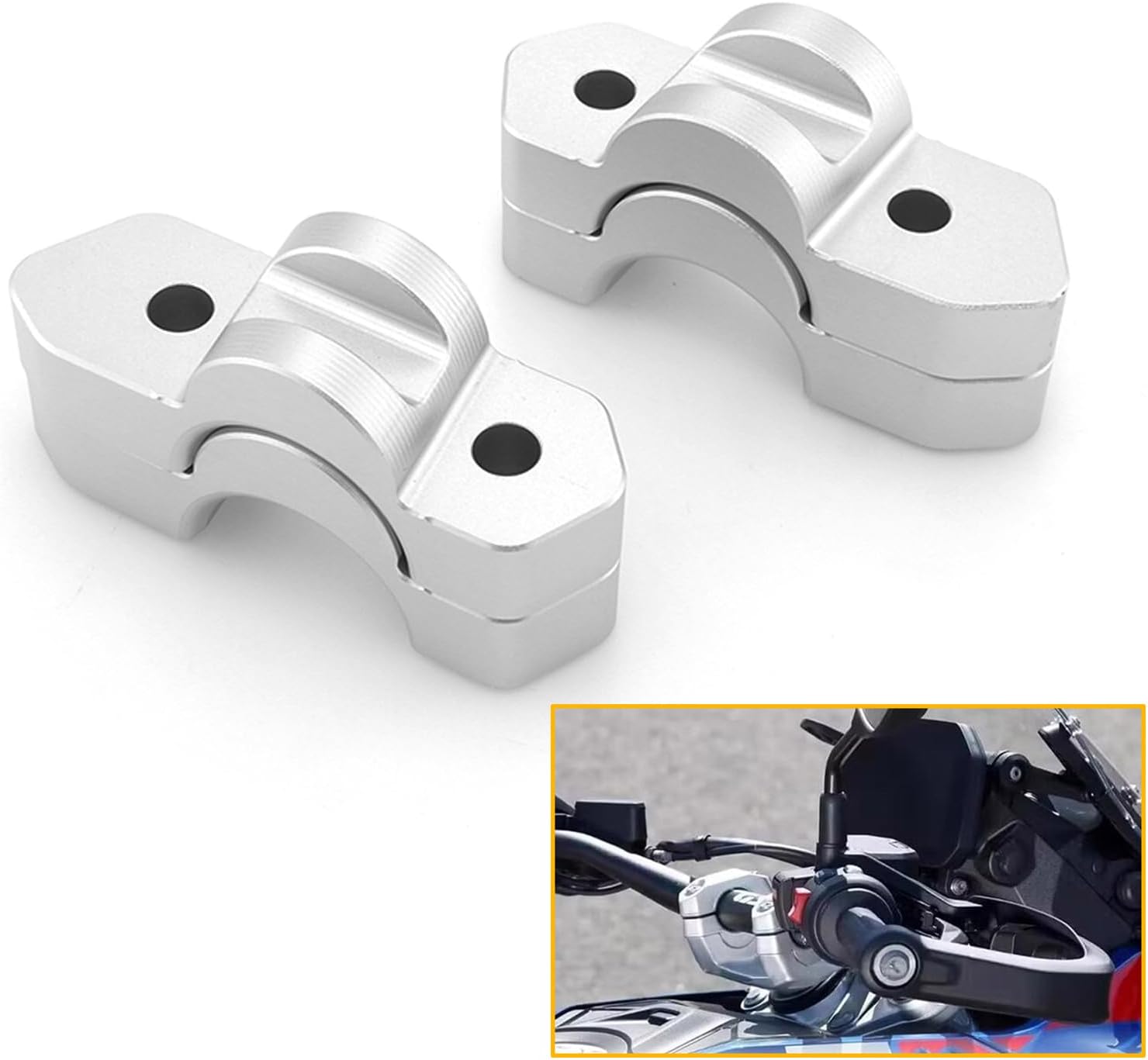 HEINMO Motorcycle Accessories HandleBar Risers For BM' R1300GS Adventure 2023+ Handle Heightening Code Clamp Adapter CNC Aluminum
