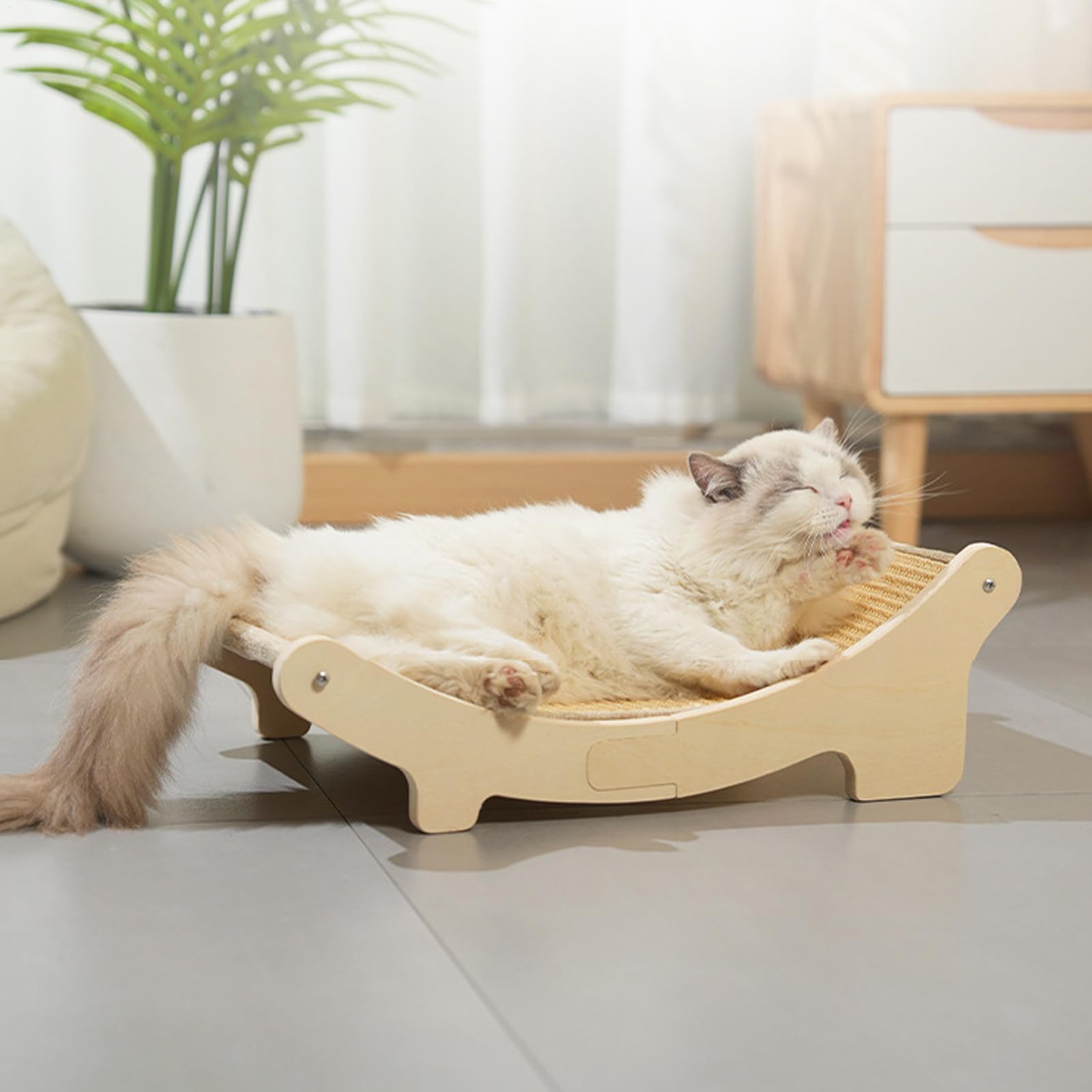 Lit griffoir pour chat, protection de meubles et coussin de salon en sisal